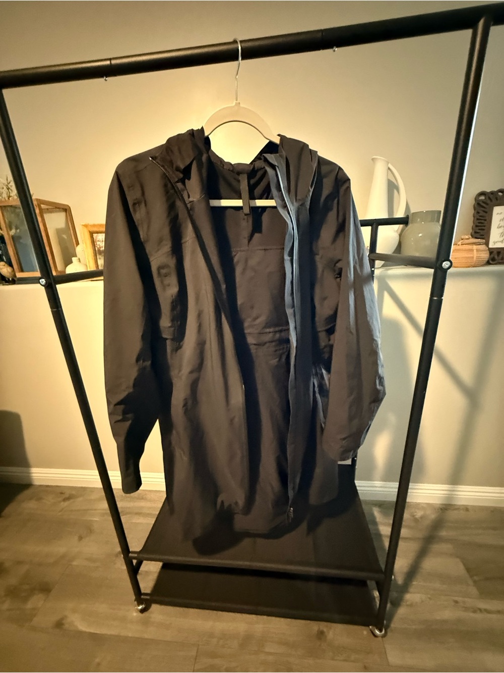 lululemon athletica Black Hooded Raincoat - Lightweight Shell